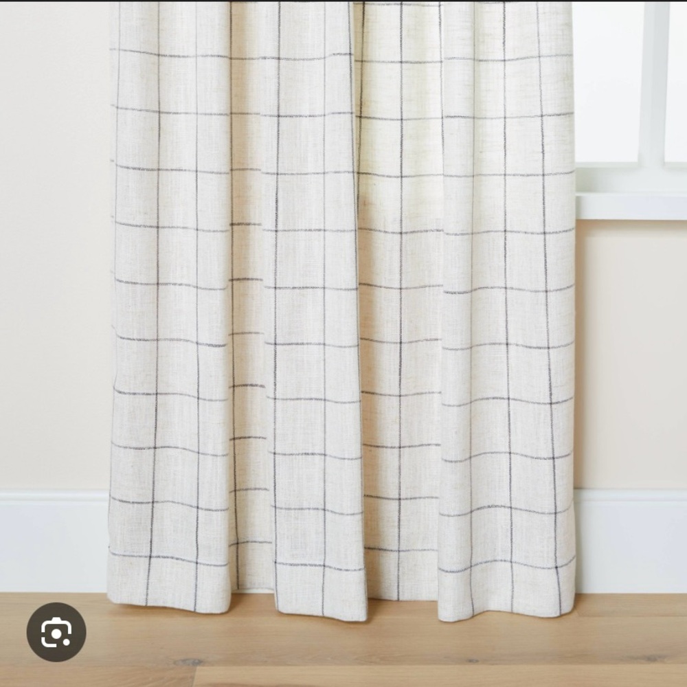 95” modest windowpane plaid curtain 2